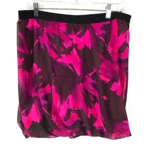 💫Ann Taylor Loft Skirt Pink Black Floral